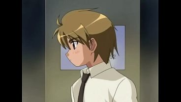 Hentai teen bangs nerdy guy in the library