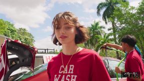 Car Wash Turns into Steamy Outdoor Seduction