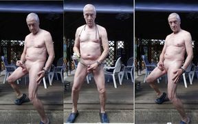 Exhibitionist Grandpa Daddy Analtoy Outdoor Cumshot Sexshow 2