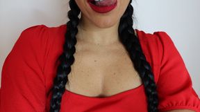 Exploring her red mouth | Mouth fetish fuck POV - Lalo Cortez