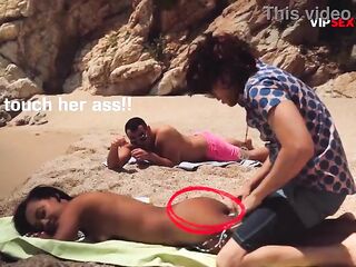 That guy Oiled Me Up on the Beach... Then His Ally Came to See