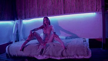 This skinny pretty girl with Little breasts is broken in two by the huge dick of this muslim boy