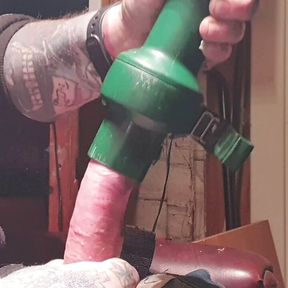 Vacuum cleaner cumshot masturbation