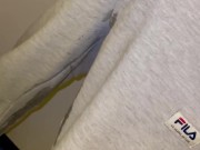 Young gay guy pissing in pants