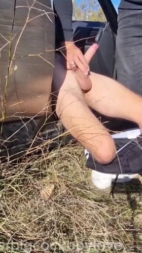 Epic moment from "Young student's cruise on the highway, daddy fucks the handsome guy, public fuck"