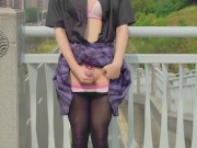 【伪娘】黑丝天桥露出（完整版Patreon）