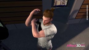 Fantasies 7 - Muscular Guy Ass Fucking Big Dick Futanari Girl At The Gym