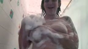 AYLA AYSEL GETS WET AND SOAPY IN THE SHOWER 1080p MP4