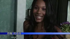Black beauty gets a hard fuck from behind in bed