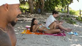 ”Brandy Salazar & Dickdealer Don Enjoy an Ass Pumping Adventure on the Beach”