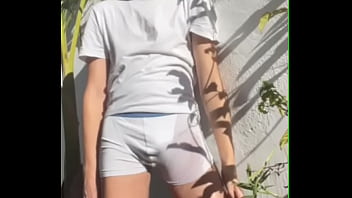 truth or dare : twink self-pissing - peeing in white undies