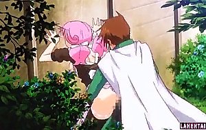 Hentai cutie gets fucked outdoors