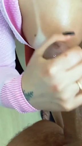Fitness model makes hard dick explode!   Clip 1