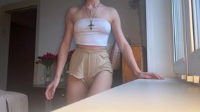 cameltoes short shorts yoga goddess