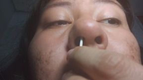 Nose Cleaning with Cotton Swabs