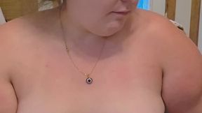 Reina Lokita topless and eating breakfast