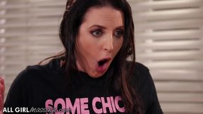 ALL GIRL MASSAGE - Naturally Stacked Sex Addict Angela White Fingers The Shy Uma Jolie FULL SCENE