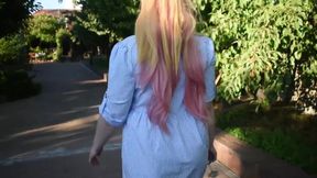 Kira in Wonderland fucked by dildo