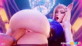 Ahri KDA Tempts Lover in Steamy 3D Hentai Encounter Full of Desire