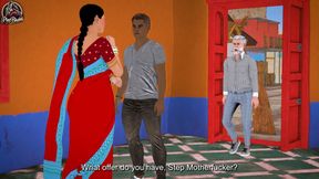 Indian Bhabhi fucked by milkman and landlord - Gangbang sex