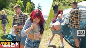 Sneaky Camping Trip Fuck: Fiancé's Best Friend Takes Her Tight Ass Hard