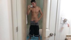 BarebackLatinoz: Roman Blake's Slim & Smooth Body Beats Off in the Shower