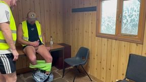 gay tradie caught jerking off hardcore rimming