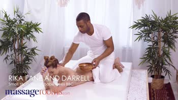 Rika Fane's Petite Delight: BBC Creampie After Romantic Massage