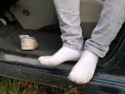 Male feet and stinky socks pedalpumping