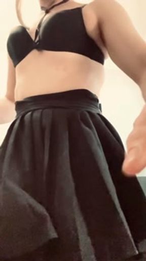 A huge dildo with a vibrator immediately stretches the elastic hole of a horny sissy Cum1ra