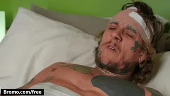 Nurse Marco Bianchi Aroused by Bo Sinns Bandaged Huge Hard Cock