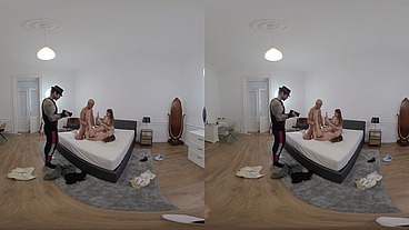 Sofi Noir Squeezes Amalia Davis's Tits As Dan Fucks Them Both!
