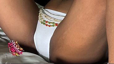 Hot Zambia girl flashes her pussy in sexy white pants - Part 1
