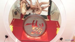 Blonde Big Titted Shemale Fucks Extremely Hairy Mens Asses in a Threesome