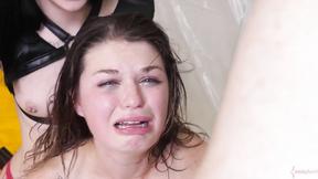 ”Ass Fucking slave banged hard in 3some with domme”