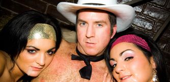 Group Sex with Horny Farmer and Curvy Babes