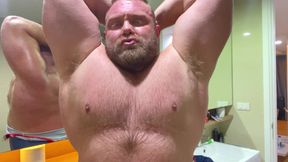 Flexing in the Bathroom After the Gym!