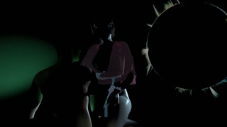 3D sexy Asian stripper with hot lingerie