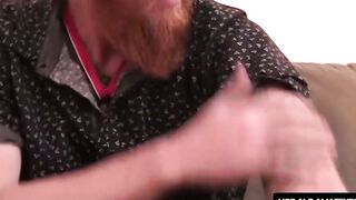 RealAltGuys.com - Bearded ginger strokes his juicy dick solo and shoots his load