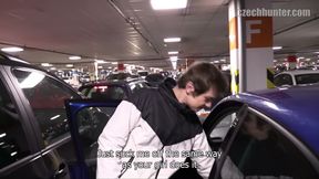 Twink Pop - Muscular Czech Hunter Coaxes Slim Twink Into Car Blowjob Finishes with Bareback Anal
