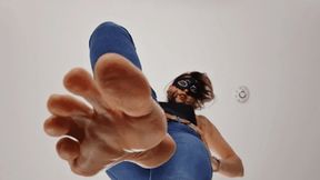 Sexy feet only mean pain to you, foot slave! (small version)