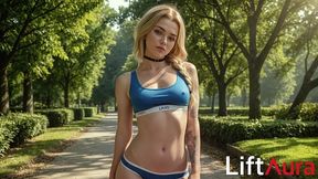 fit girl with tattoos lost our race and came up with her own punishment. i fucked her tight pussy, and she moaned like a real slut[ai]