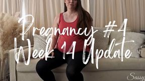 Pregnancy #4 - Week 14 Update - a candid pregnancy update scene featuring Pregnant Belly, Growing Belly, Clothes Try On, and Pregnant Tits ft MILF Sassypantz