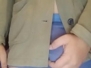 Pinoy jacking off wearing nothing but a moss jacket with, PART 1