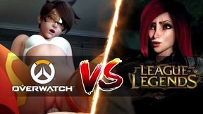 [pmv] Overwatch Vs League Of Legends - Fuck Battle - Rondoudou Media