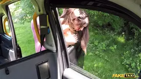 Sex Taxi Sexy Brunette Princess Jas and her big tits fucked