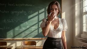 i stayed after class with my teacher... she locked the door and let me stretch her tight pussy on the desk [ai]