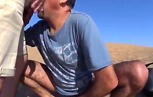 Bareback Outdoor Adventure With A Stranger On A Dune