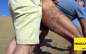 Bareback Outdoor Adventure With A Stranger On A Dune