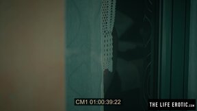 Sabrisse A tries on a sexy stockings and masturbates